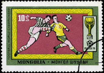 Image showing MONGOLIAN - CIRCA 1970: Various Soccer Scenes , Mexico, circa 19