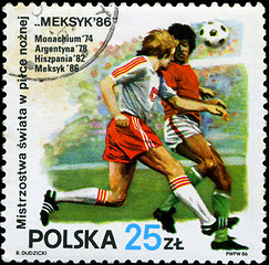 Image showing POLAND - CIRCA 1986: 1986 World Cup Soccer Championships, Mexico