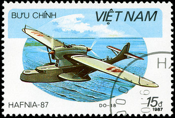 Image showing VIETNAV - CIRCA 1987: A stam printed in Vietnam shows amphibian 