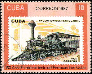 Image showing CUBA - CIRCA 1987: A Stamp printed in the Cuba shows antique loc