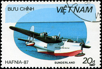 Image showing VIETNAV - CIRCA 1987: A stam printed in Vietnam shows amphibian 