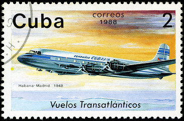 Image showing CUBA - CIRCA 1988: A Stamp printed in CUBA shows image of the ai