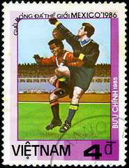 Image showing VIETNAM - CIRCA 1985: a stamp printed by VIETNAM shows football 