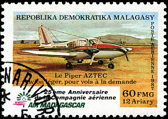 Image showing REPUBLICA MALAGASY - CIRCA 1987: A stamp printed in Malagasy (Ma