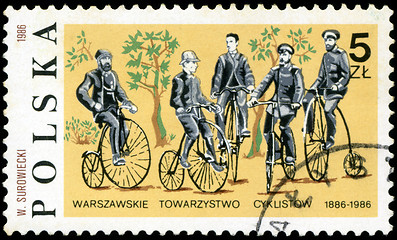 Image showing POLAND - CIRCA 1986: A stamp printed in Poland devoted 100 years