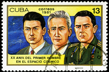 Image showing CUBA - CIRCA 1981: a stamp printed in the Cuba shows Konstantin 