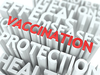 Image showing Vaccination. The Wordcloud Medical Concept.