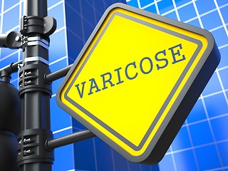 Image showing Varicose Roadsign. Medical Concept.