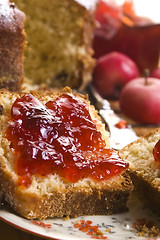 Image showing Traditional Polish Cake with apple marmelade