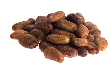 Image showing Cacao beans isolated on white background