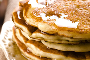 Image showing Pancakes with syrup