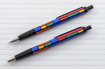 Image showing Funky Coloured Pen and Pencil 01