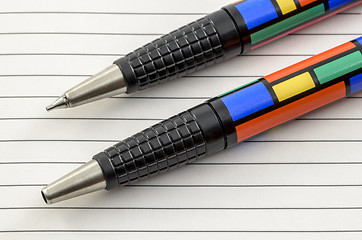Image showing Funky Coloured Pen and Pencil 02
