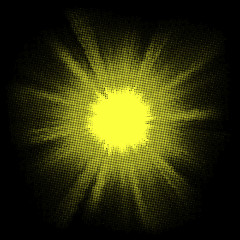 Image showing Yellow halftone blast. EPS 8