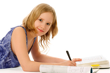 Image showing Girl Studying