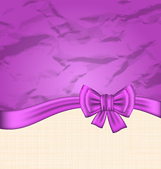 Image showing Retro greeting card with gift bow