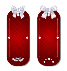 Image showing Set of gift cards with bows