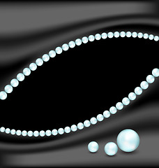 Image showing Luxury dark background with pearls