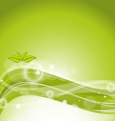 Image showing Eco background with green leaves