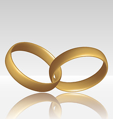 Image showing Jewelry two golden ring