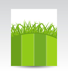 Image showing Ecology card with green grass 