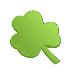 Image showing Green shamrock clover on st Patrick Day