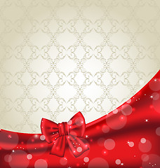 Image showing Elegance background with ribbon bow