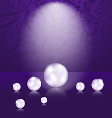 Image showing Luxury dark background with pearl reflect