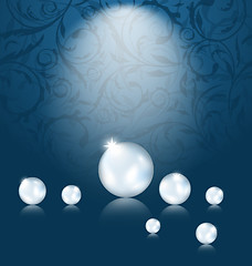 Image showing Luxury dark background with pearl reflect