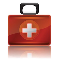 Image showing Red first aid case 