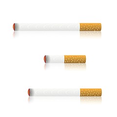 Image showing burning cigarettes