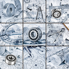 Image showing Technical drawings with the bearing