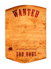 Image showing Wanted dead or alive.