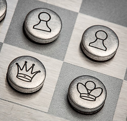 Image showing metal chess