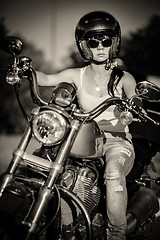 Image showing Biker girl