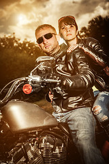 Image showing Biker couple