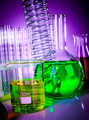 Image showing test tubes with colorful liquids