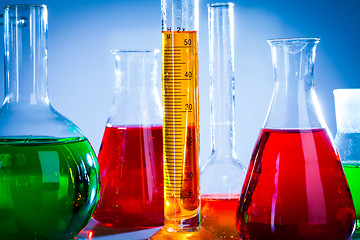 Image showing test tubes with colorful liquids