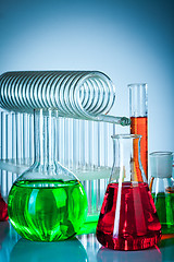 Image showing test tubes with colorful liquids