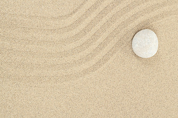 Image showing zen stone in sand