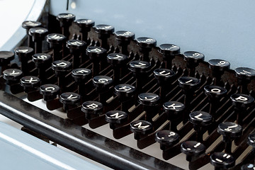 Image showing detail of keys on retro typewritter