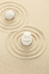 Image showing Balance zen stones in sand