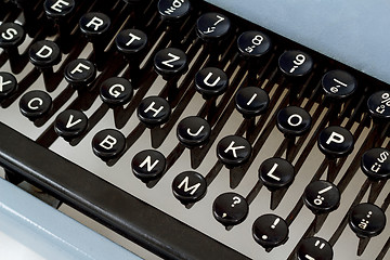 Image showing detail of keys on retro typewritter