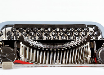 Image showing retro typewriter close up with detail of keys