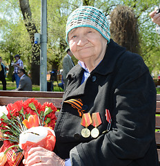 Image showing Old woman veteran