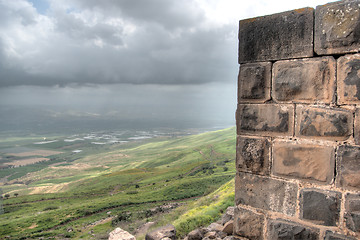 Image showing Belvoir castle ruins in Galilee