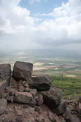 Image showing Belvoir castle ruins in Galilee