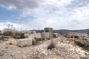 Image showing Nimrod castle and Israel landscape