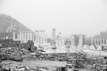 Image showing dust storm on ancient ruins