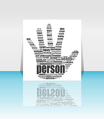 Image showing Info text graphic Positive Thinking in word cloud. head in flyer